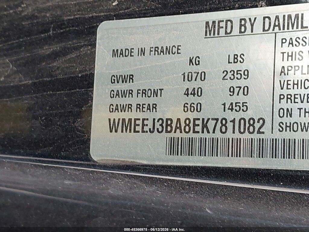 WMEEJ3BA8EK781082 2014 SMART FORTWO photo no. 9