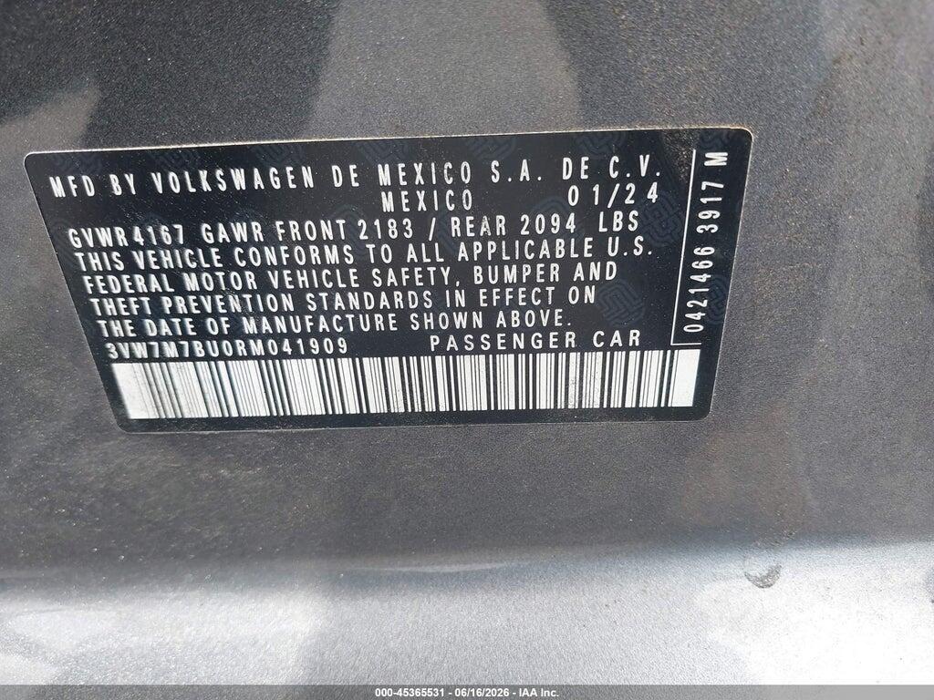 3VW7M7BU0RM041909 2024 VOLKSWAGEN JETTA photo no. 9
