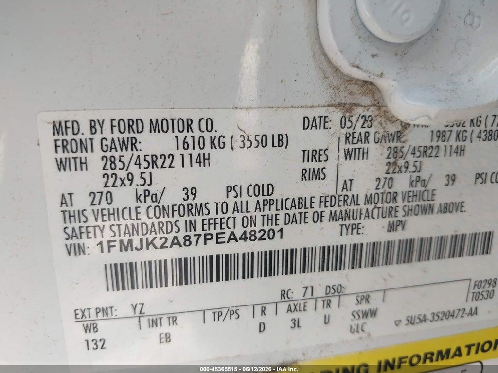 1FMJK2A87PEA48201 2023 FORD EXPEDITION photo no. 9