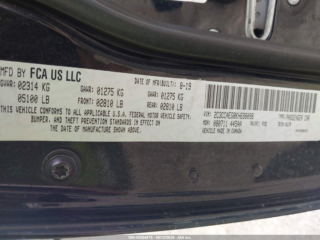 2C3CCAEG8KH698098 2019 CHRYSLER 300 photo no. 9