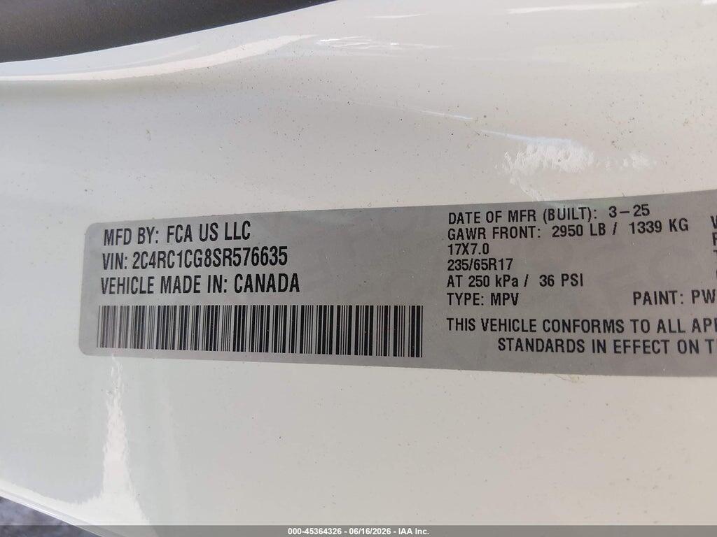 2C4RC1CG8SR576635 2025 CHRYSLER VOYAGER photo no. 9