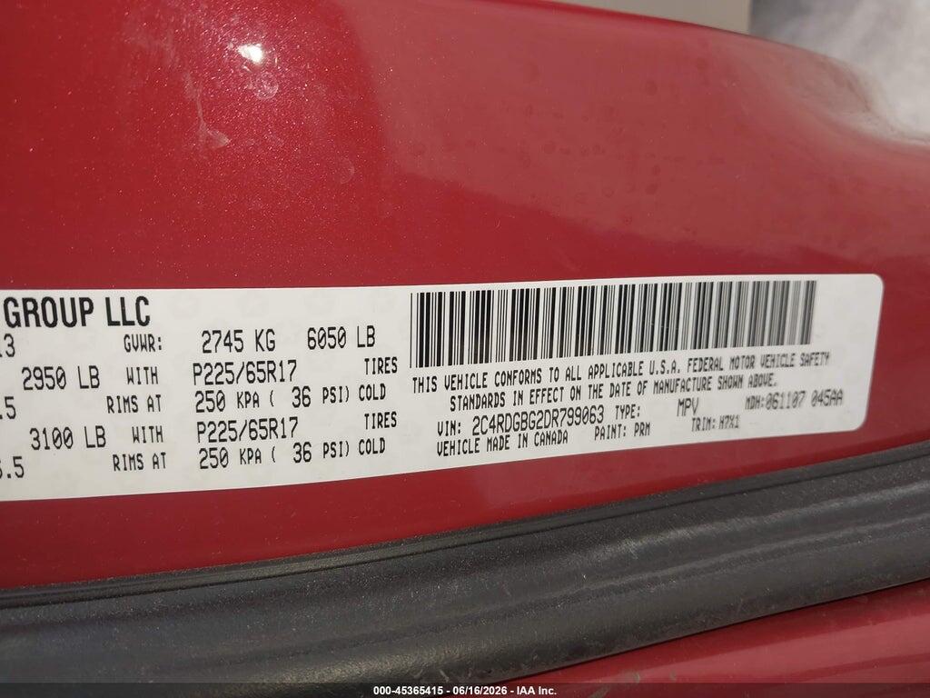 2C4RDGBG2DR799063 2013 DODGE GRAND CARAVAN photo no. 9