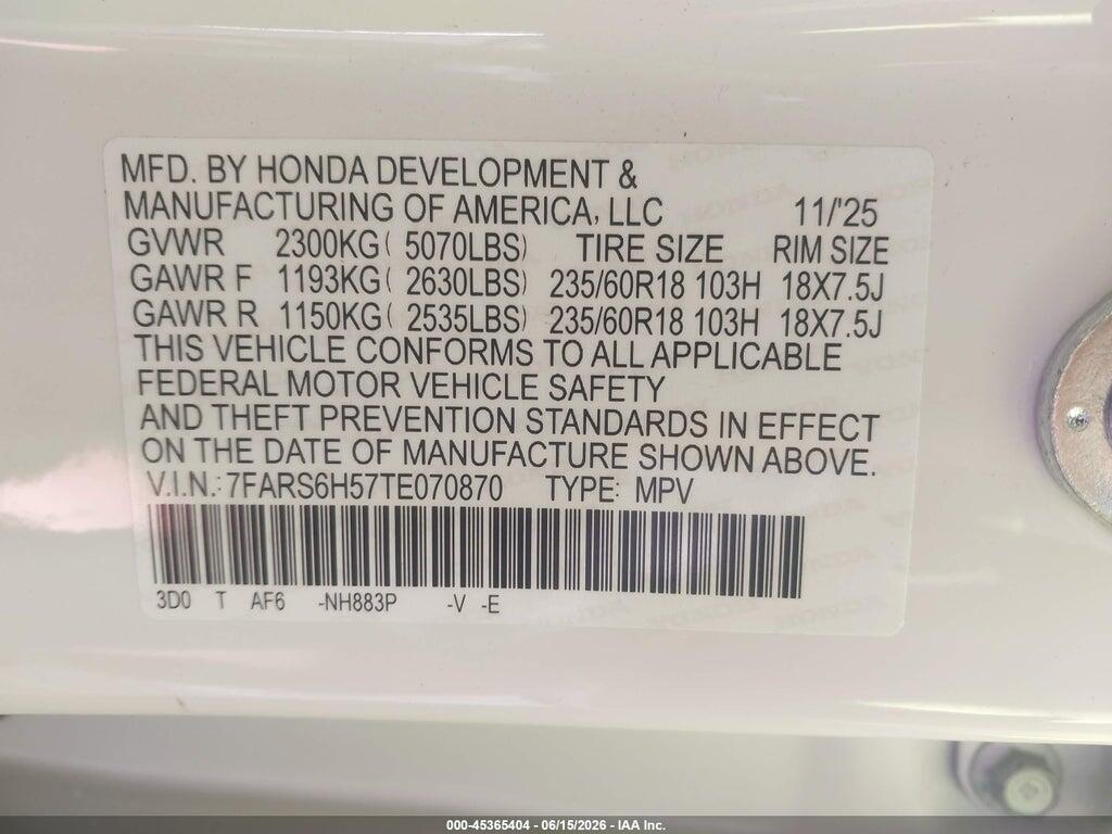 7FARS6H57TE070870 2026 HONDA CR-V HYBRID photo no. 9