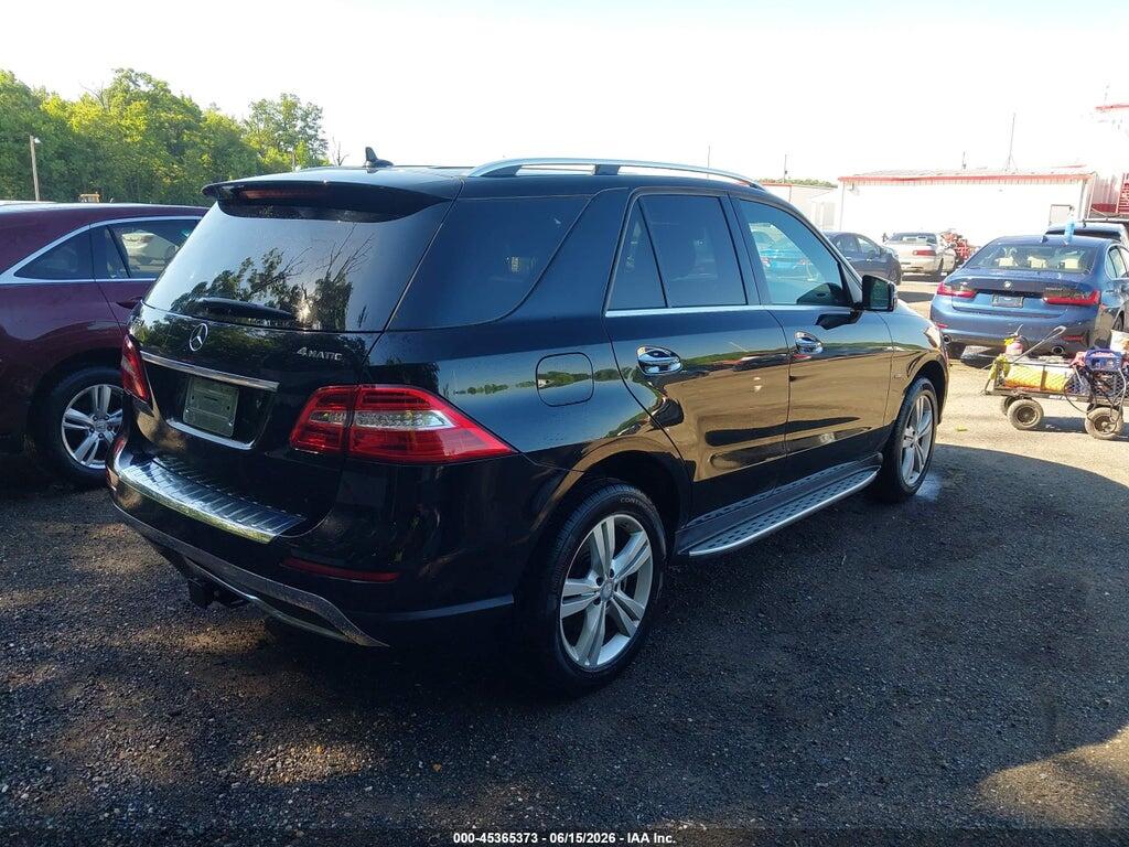 4JGDA5HB3CA056266 2012 MERCEDES-BENZ ML 350 photo no. 4