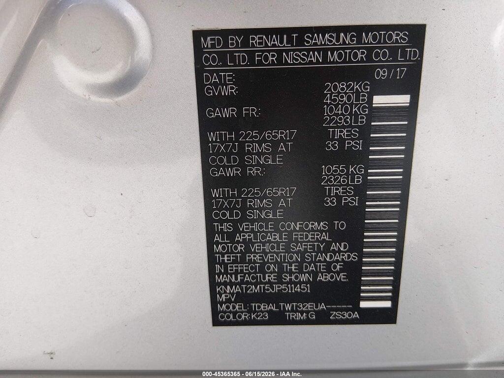 KNMAT2MT5JP511451 2018 NISSAN ROGUE photo no. 9