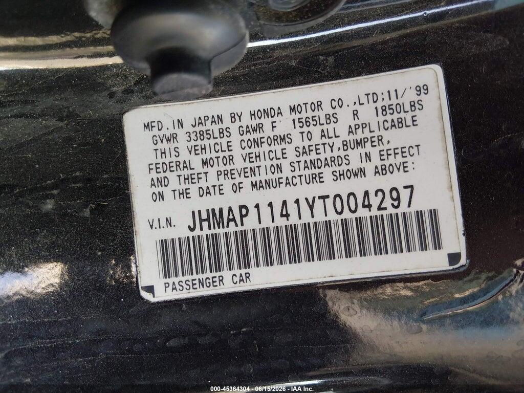 JHMAP1141YT004297 2000 HONDA S2000 photo no. 9