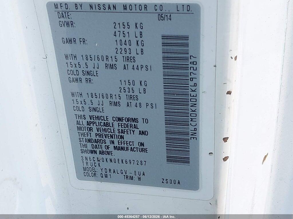 3N6CM0KN0EK697287 2014 NISSAN NV200 photo no. 9
