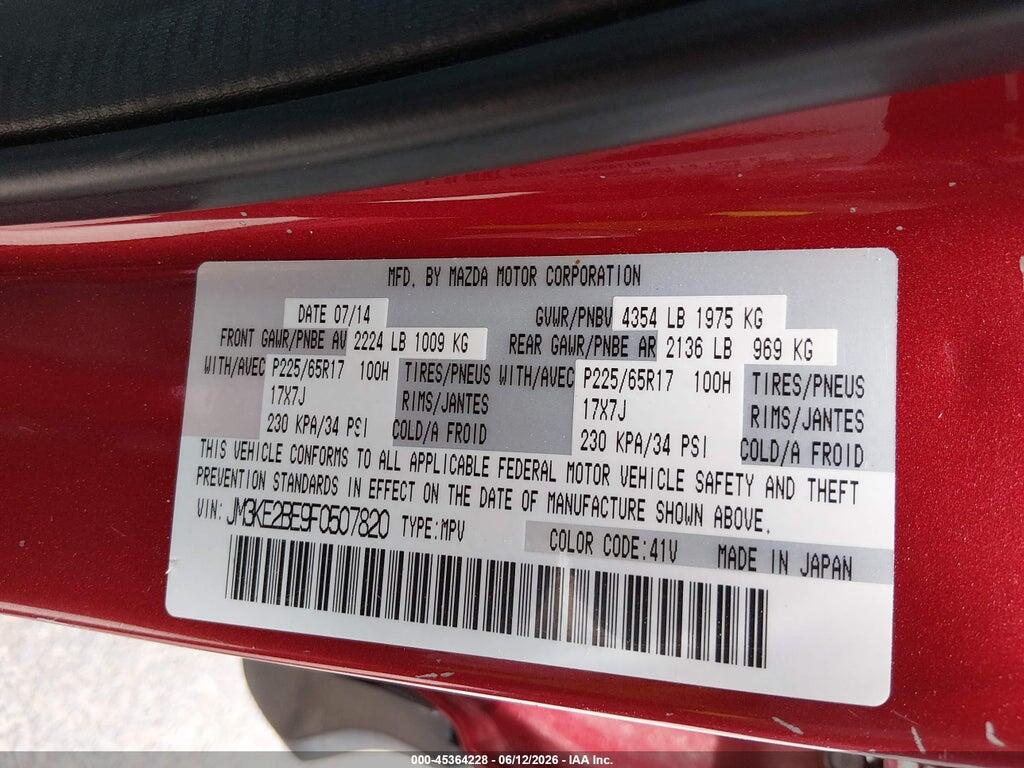 JM3KE2BE9F0507820 2015 MAZDA CX-5 photo no. 9