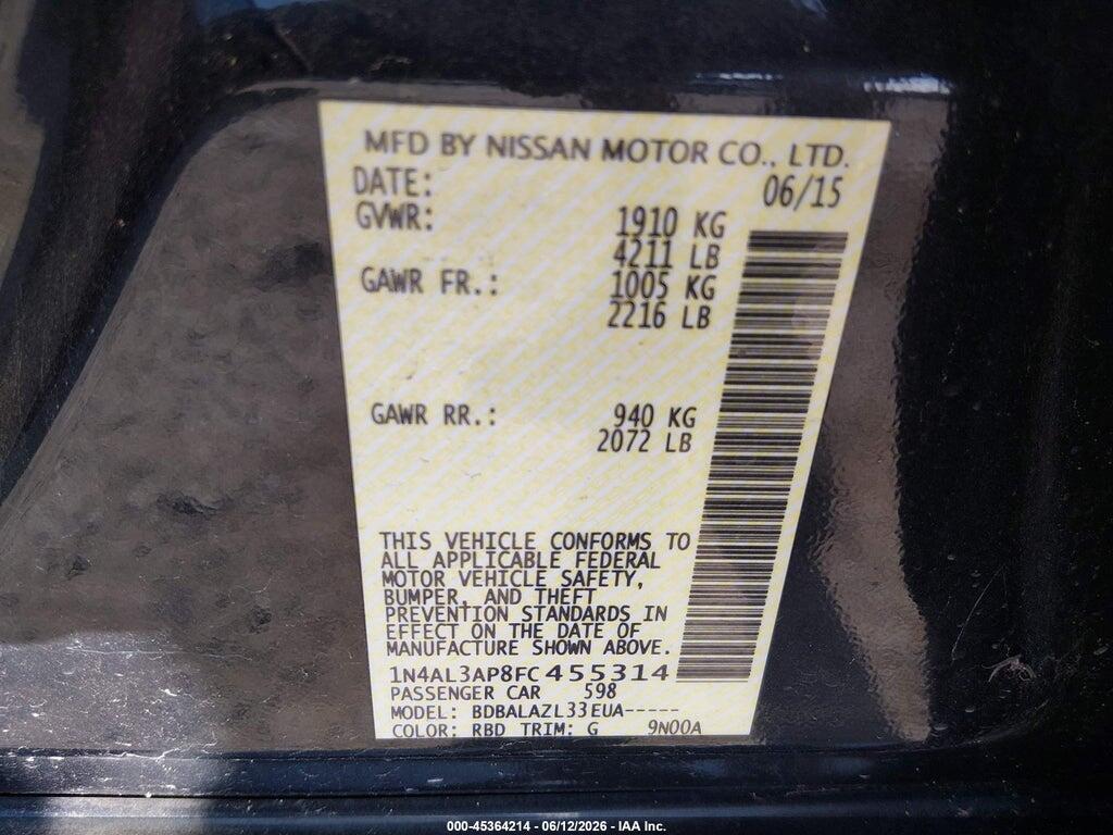 1N4AL3AP8FC455314 2015 NISSAN ALTIMA photo no. 9