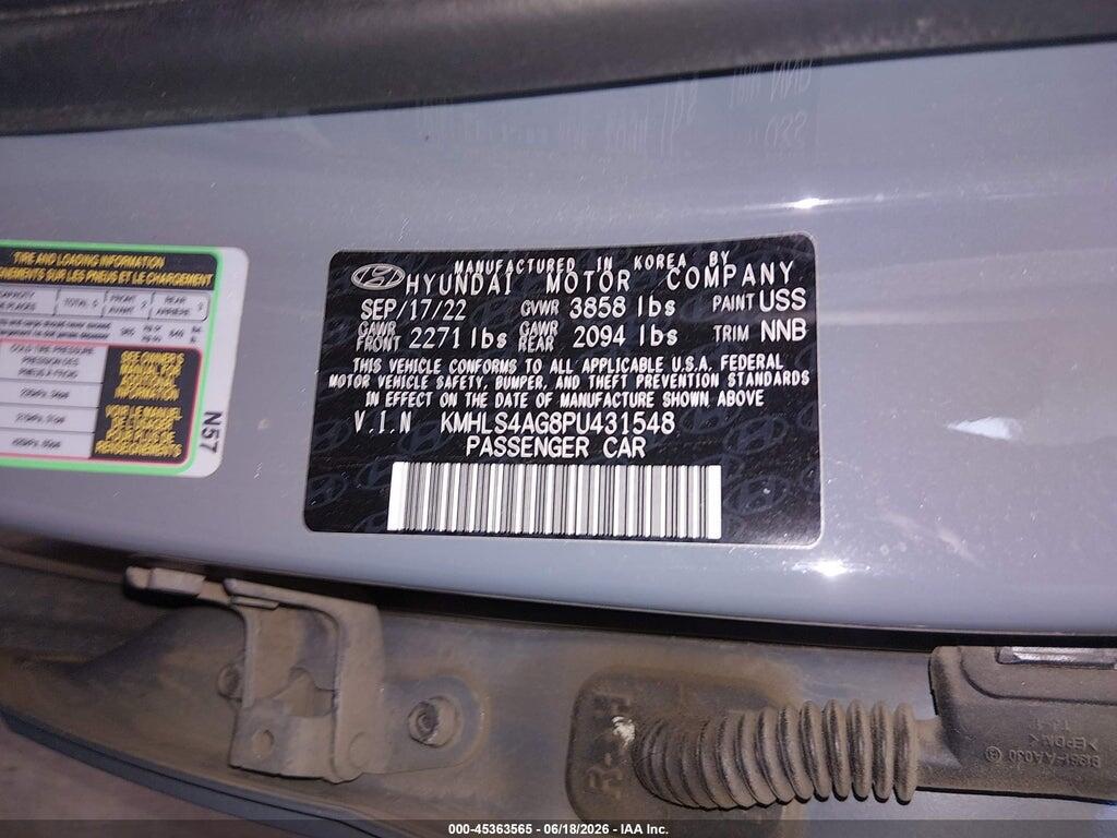 KMHLS4AG8PU431548 2023 HYUNDAI ELANTRA photo no. 9