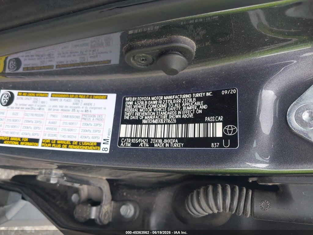 NMTKHMBX8LR116226 2020 TOYOTA C-HR photo no. 9