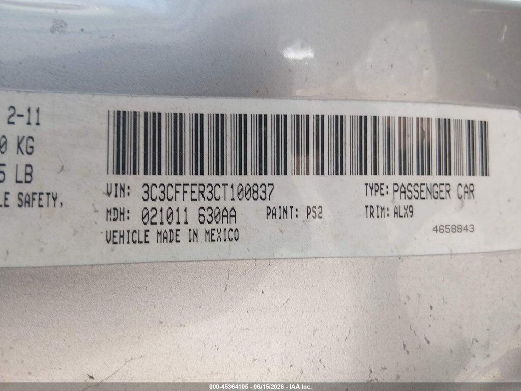 3C3CFFER3CT100837 2012 FIAT 500C photo no. 9