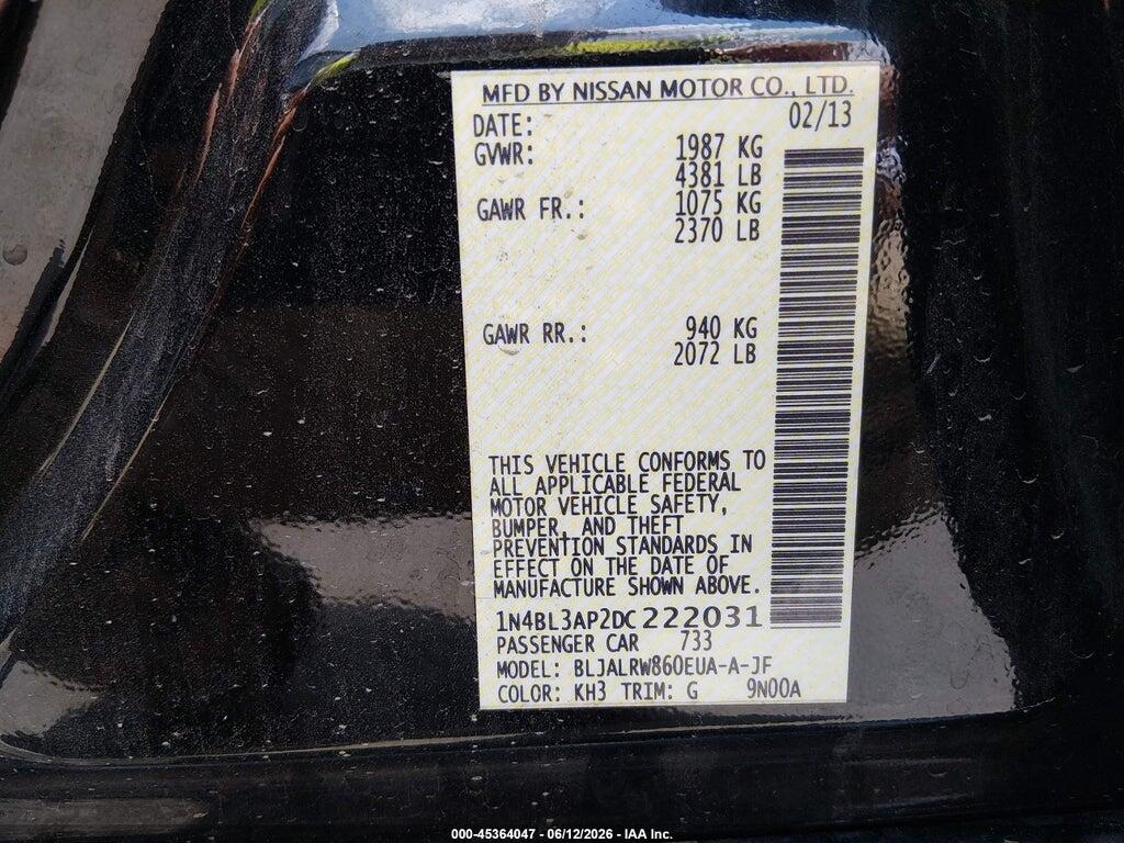 1N4BL3AP2DC222031 2013 NISSAN ALTIMA photo no. 9