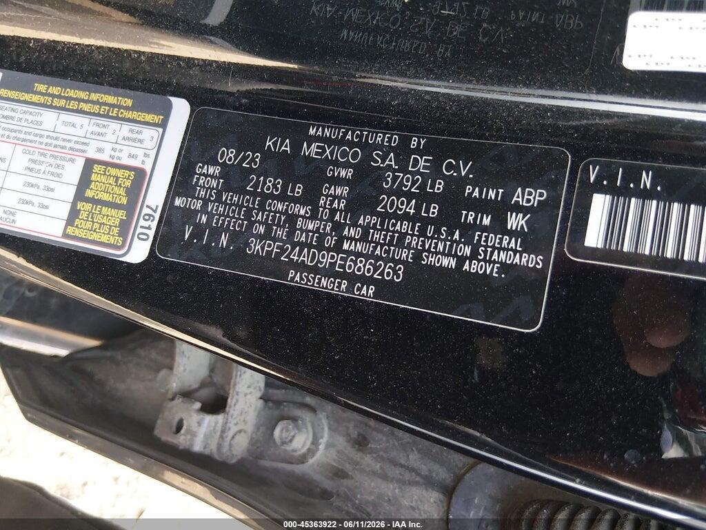 3KPF24AD9PE686263 2023 KIA FORTE photo no. 9