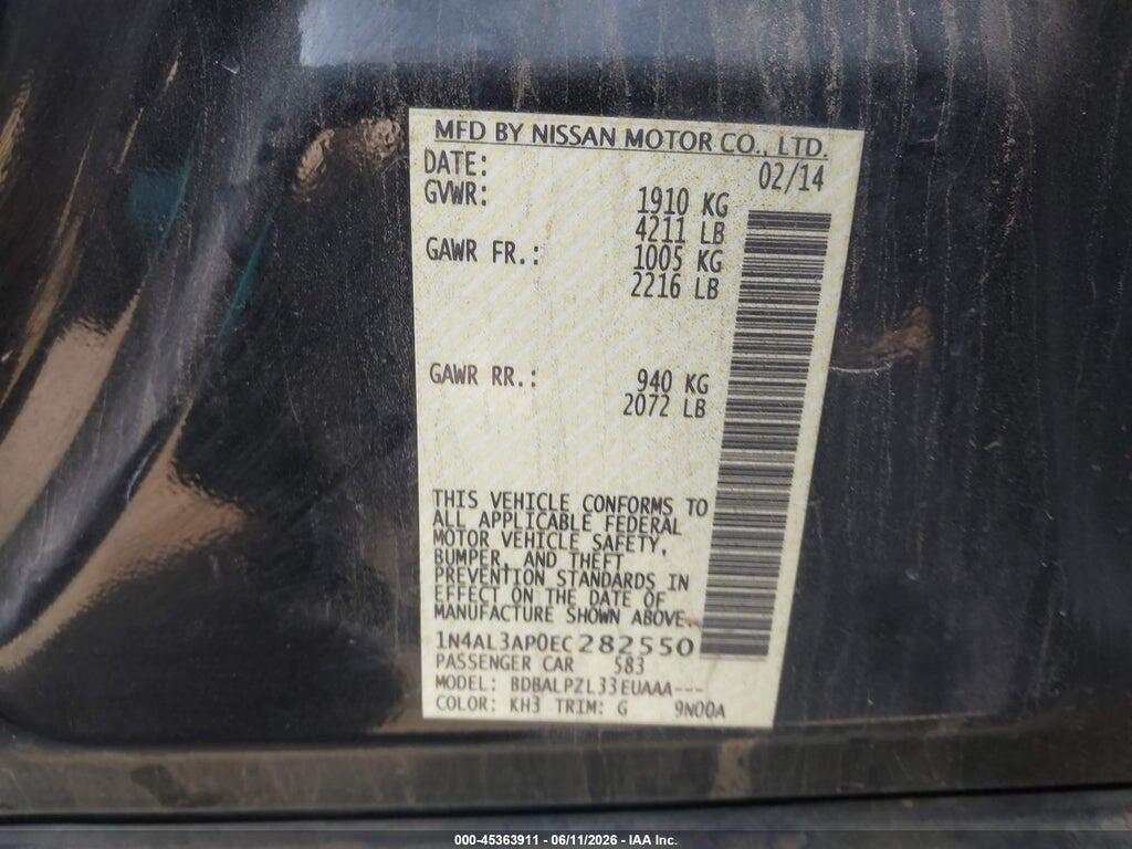 1N4AL3AP0EC282550 2014 NISSAN ALTIMA photo no. 9