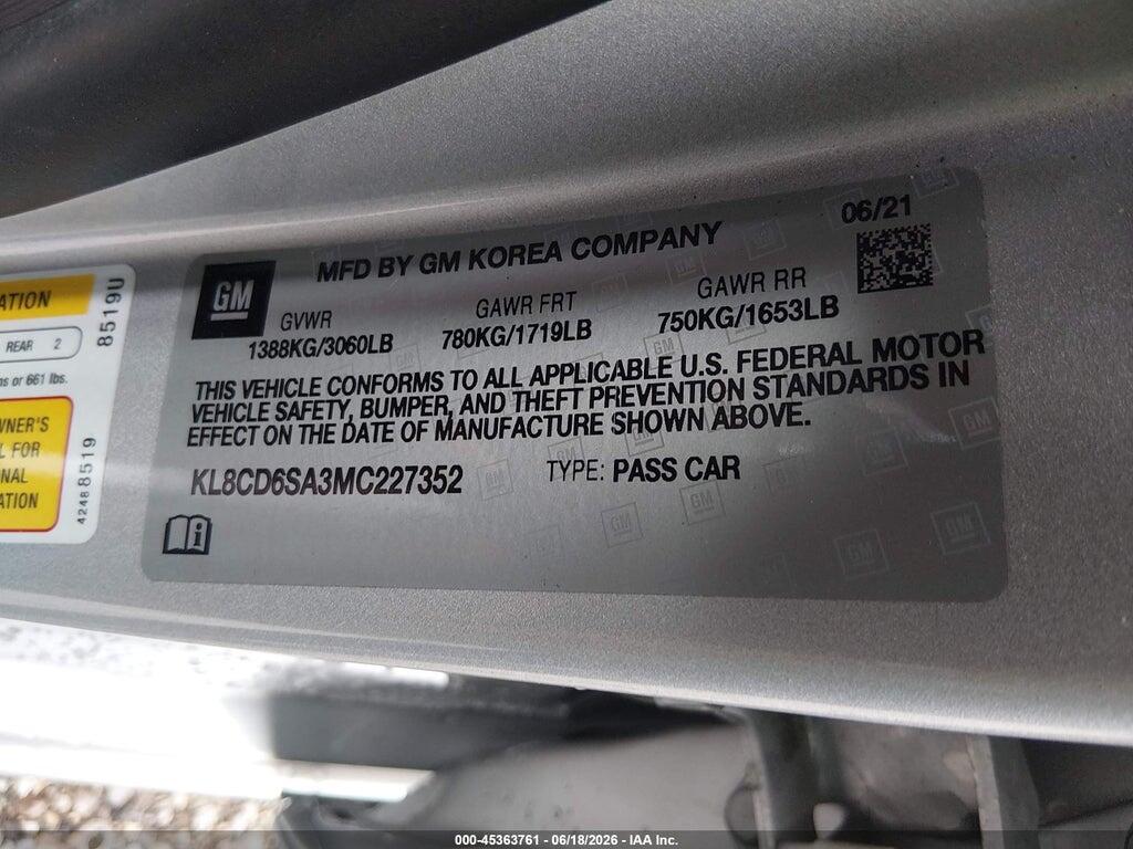 KL8CD6SA3MC227352 2021 CHEVROLET SPARK photo no. 9