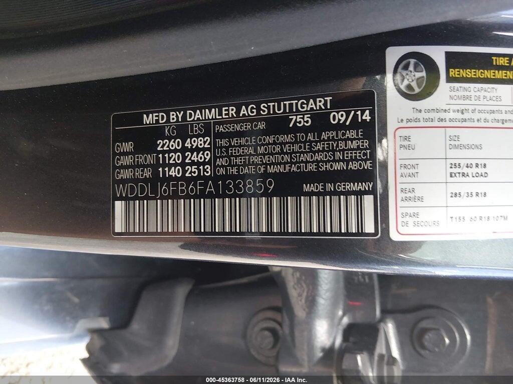 WDDLJ6FB6FA133859 2015 MERCEDES-BENZ CLS 400 photo no. 9