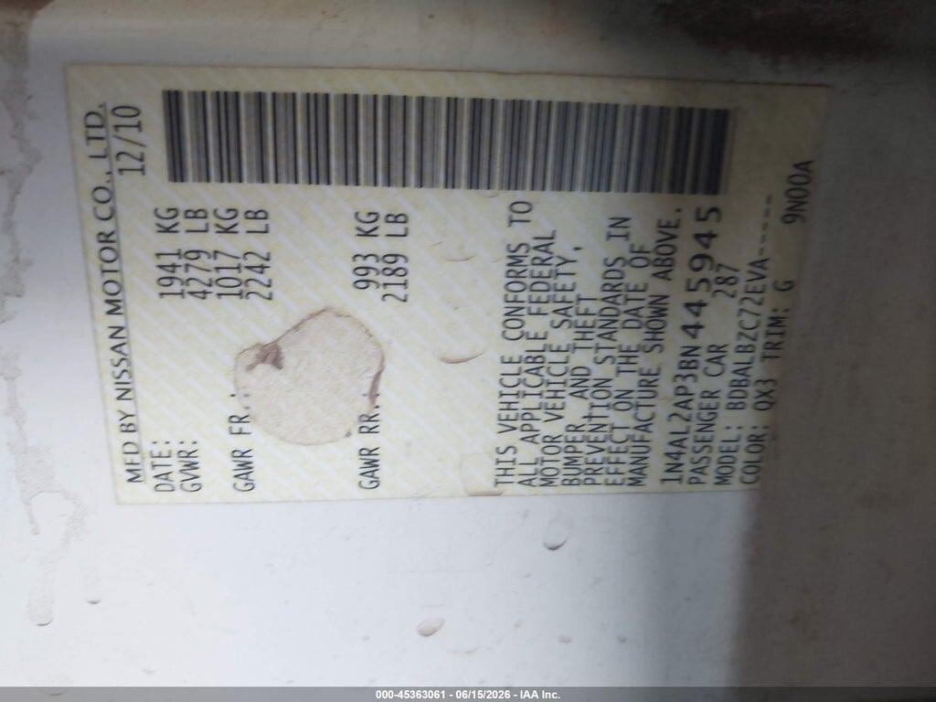 1N4AL2AP3BN445945 2011 NISSAN ALTIMA photo no. 9