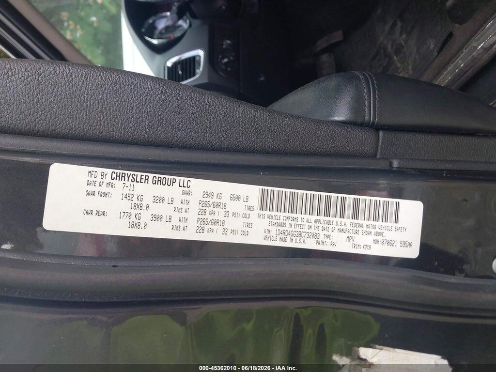 1D4RD4GG3BC732083 2011 DODGE DURANGO photo no. 9