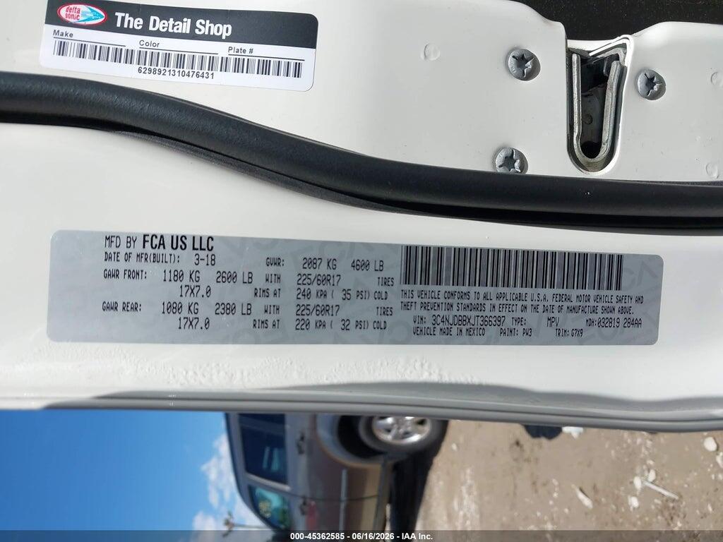 3C4NJDBBXJT366397 2018 JEEP COMPASS photo no. 9