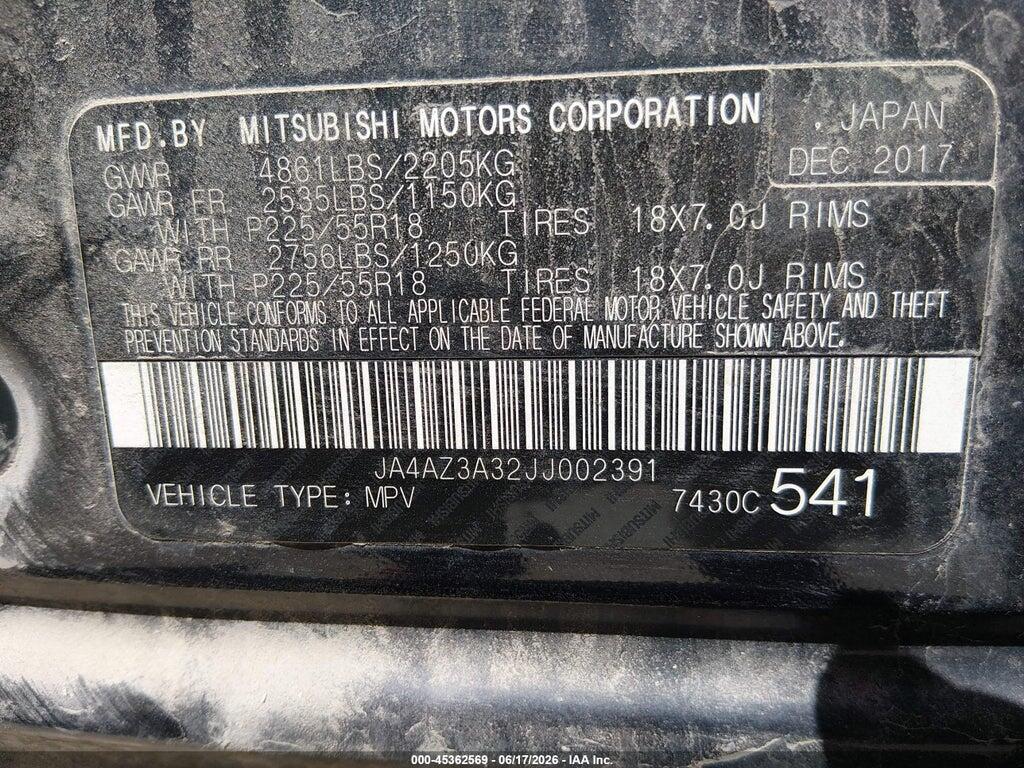 JA4AZ3A32JJ002391 2018 MITSUBISHI OUTLANDER photo no. 9