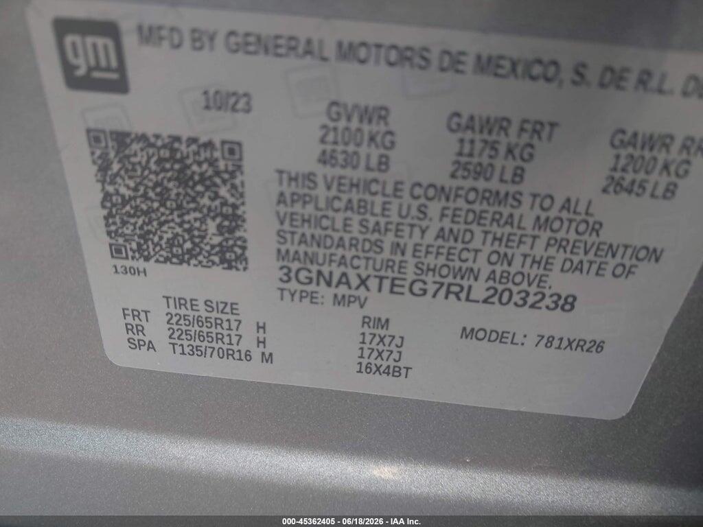 3GNAXTEG7RL203238 2024 CHEVROLET EQUINOX photo no. 9