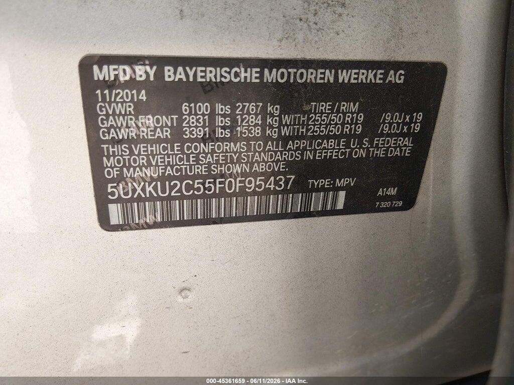 5UXKU2C55F0F95437 2015 BMW X6 photo no. 9