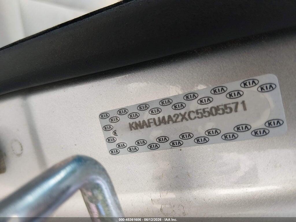 KNAFU4A2XC5505571 2012 KIA FORTE photo no. 9
