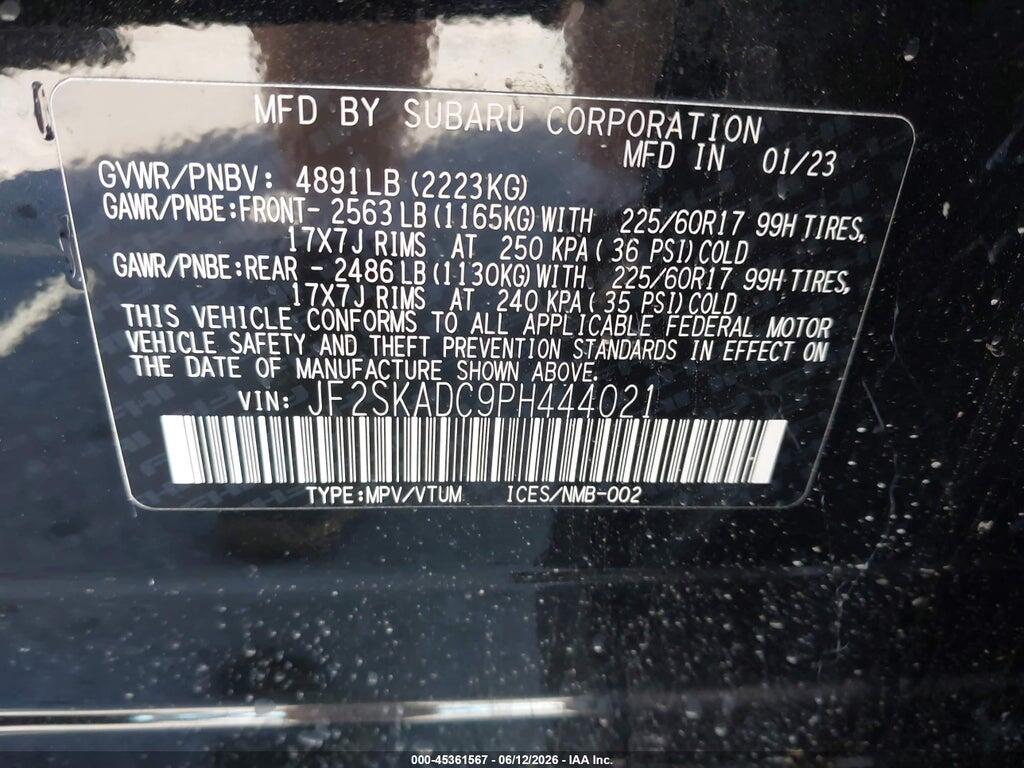 JF2SKADC9PH444021 2023 SUBARU FORESTER photo no. 9