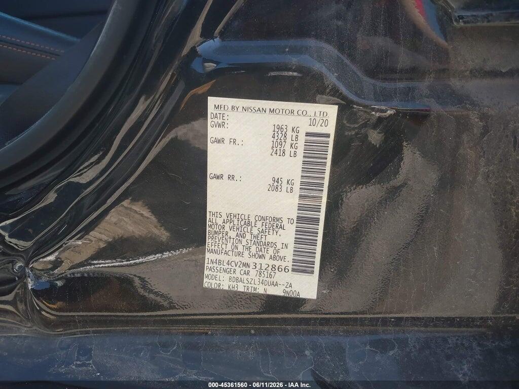 1N4BL4CV2MN312866 2021 NISSAN ALTIMA photo no. 7