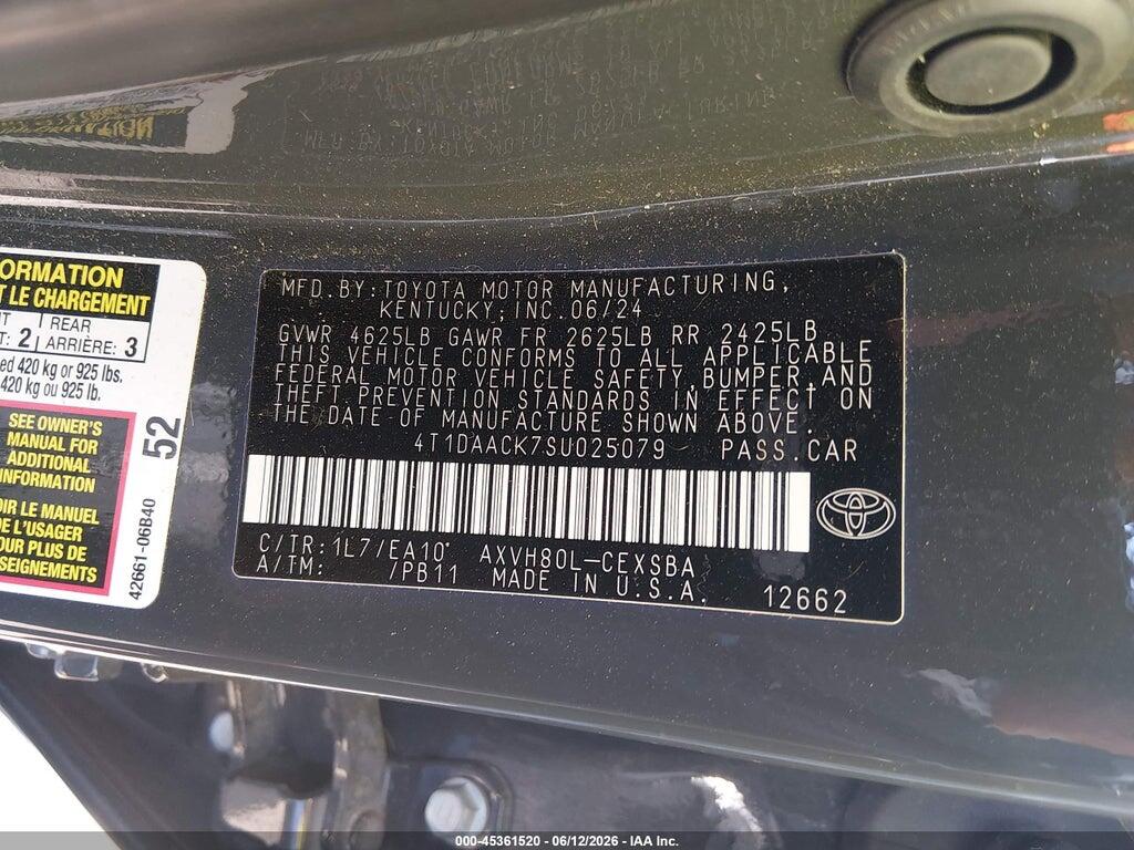 4T1DAACK7SU025079 2025 TOYOTA CAMRY photo no. 9