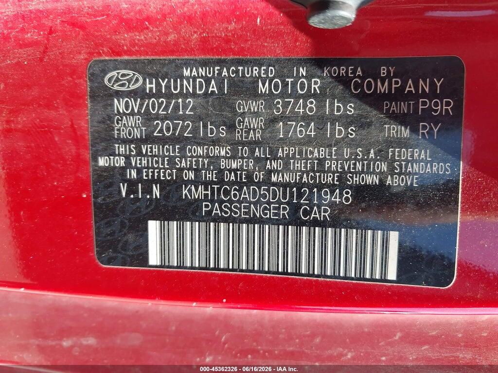 KMHTC6AD5DU121948 2013 HYUNDAI VELOSTER photo no. 9