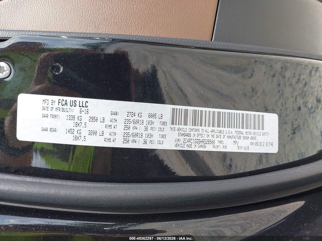 2C4RC1GG5HR528500 2017 CHRYSLER PACIFICA photo no. 9