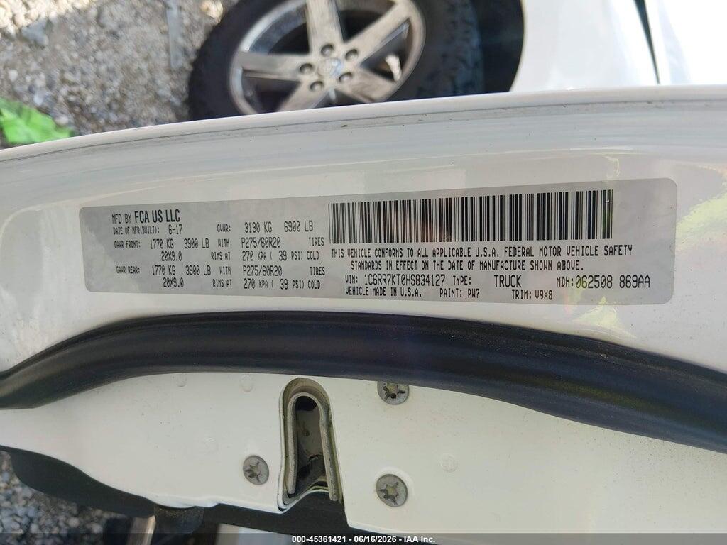 1C6RR7KT0HS834127 2017 RAM 1500 photo no. 9