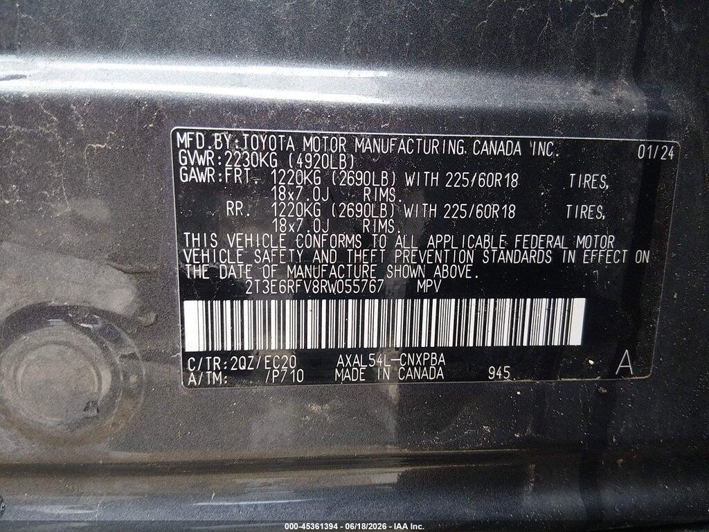2T3E6RFV8RW055767 2024 TOYOTA RAV4 HYBRID photo no. 9