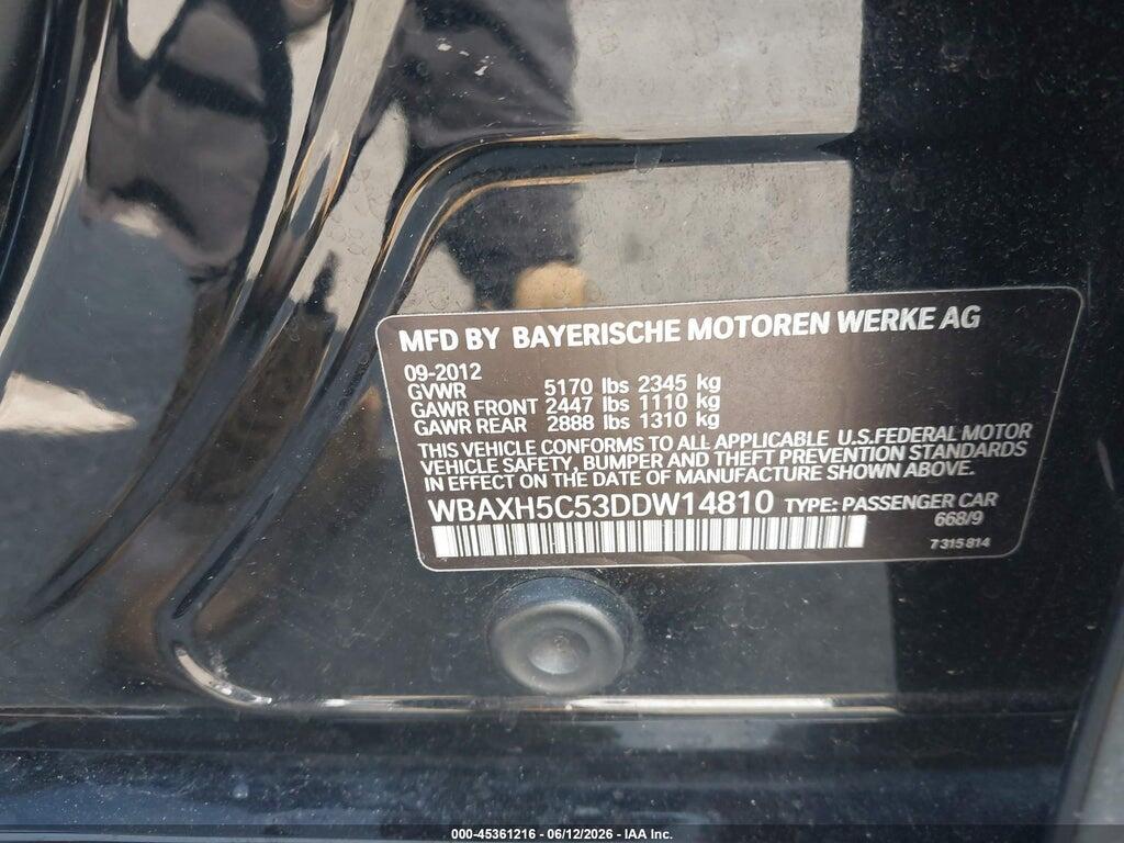 WBAXH5C53DDW14810 2013 BMW 528I photo no. 9