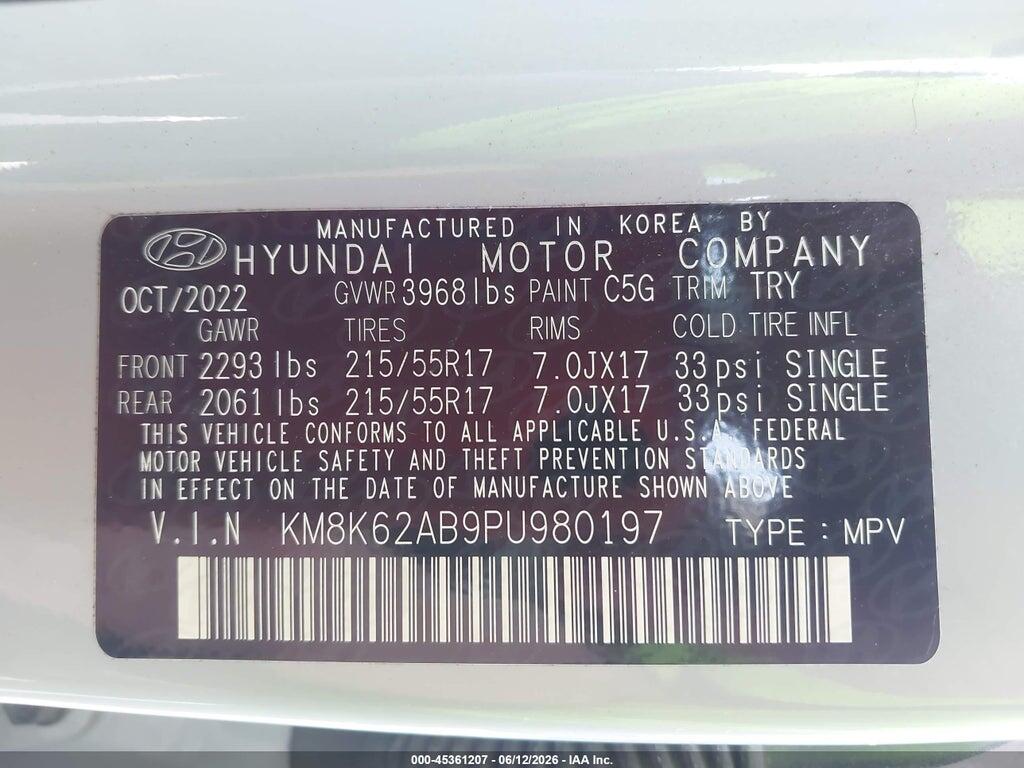 KM8K62AB9PU980197 2023 HYUNDAI KONA photo no. 9
