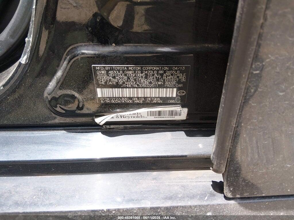JTHBE1BL3D5022511 2013 LEXUS GS 350 photo no. 9