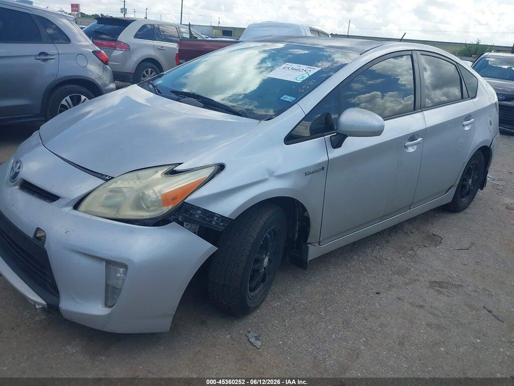 JTDKN3DU3E1735551 2014 TOYOTA PRIUS photo no. 2