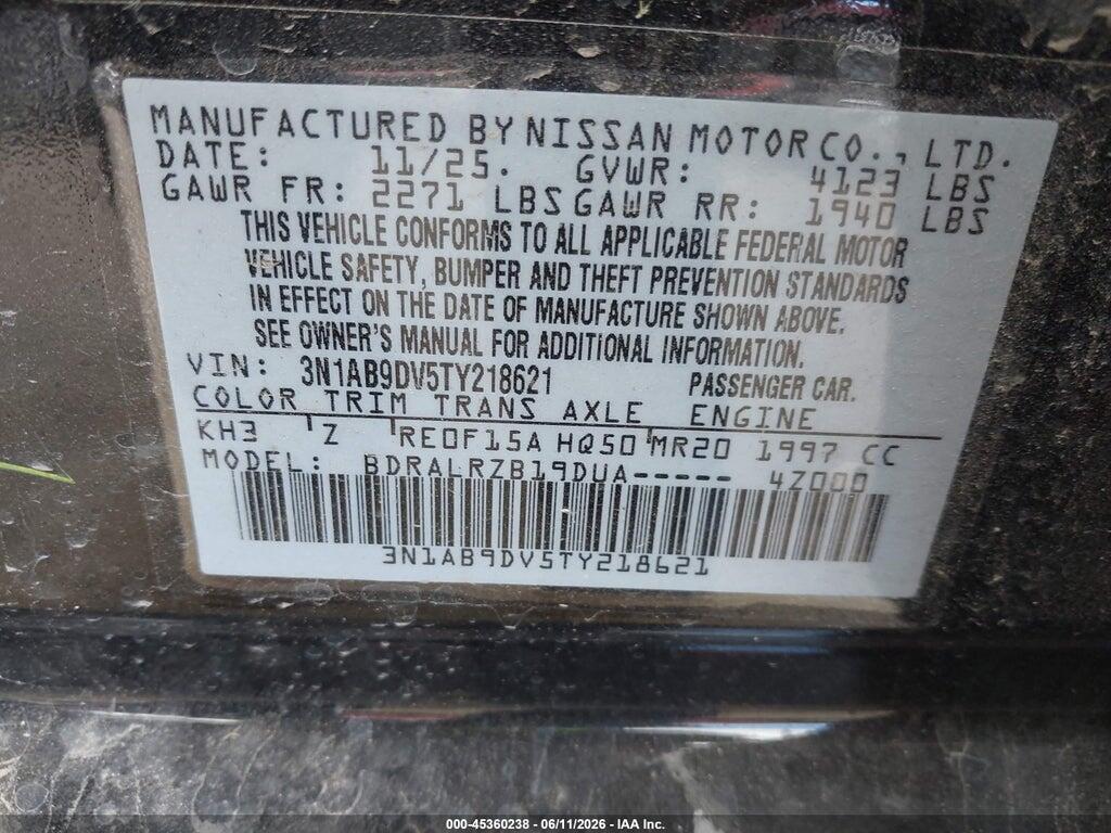 3N1AB9DV5TY218621 2026 NISSAN SENTRA photo no. 9