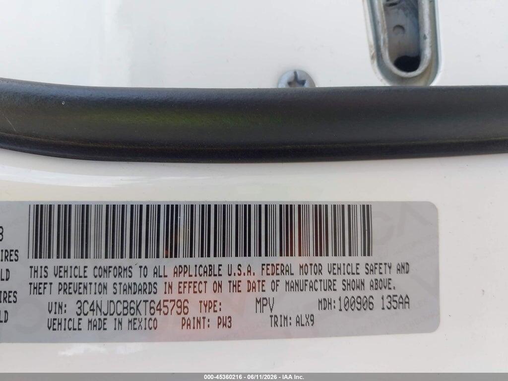 3C4NJDCB6KT645796 2019 JEEP COMPASS photo no. 9