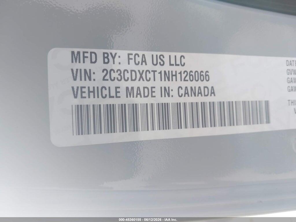 2C3CDXCT1NH126066 2022 DODGE CHARGER photo no. 9