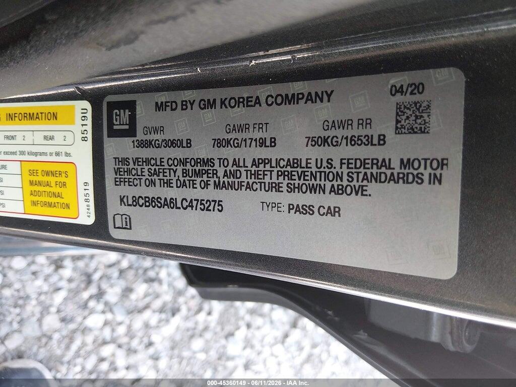 KL8CB6SA6LC475275 2020 CHEVROLET SPARK photo no. 9