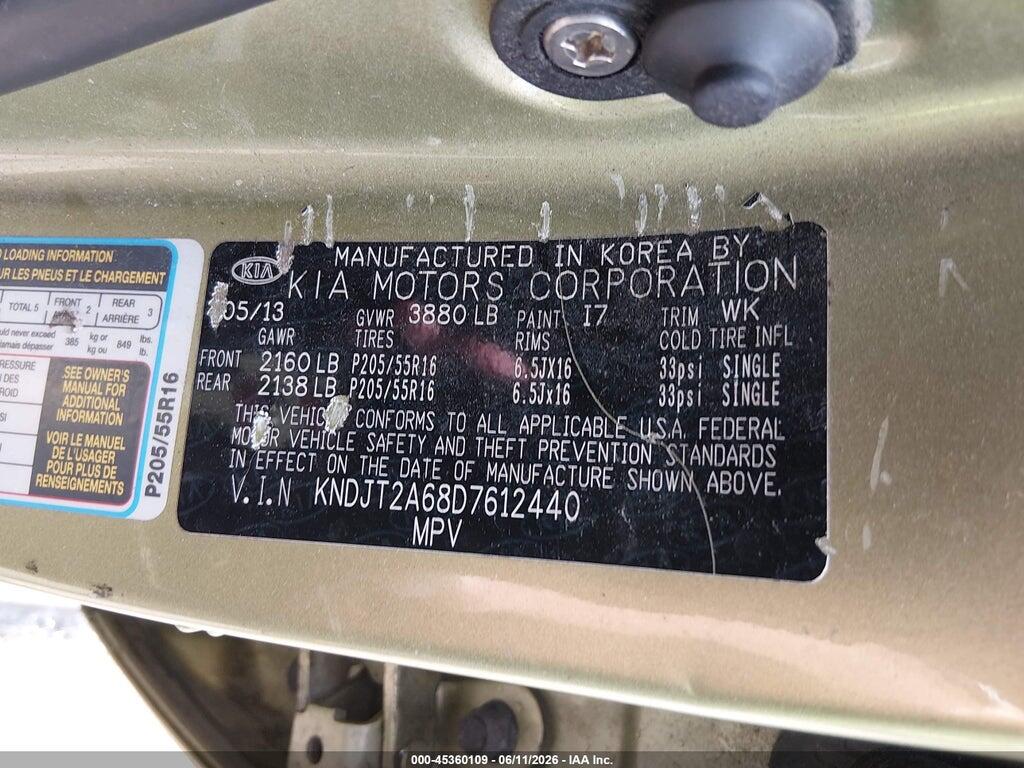 KNDJT2A68D7612440 2013 KIA SOUL photo no. 9