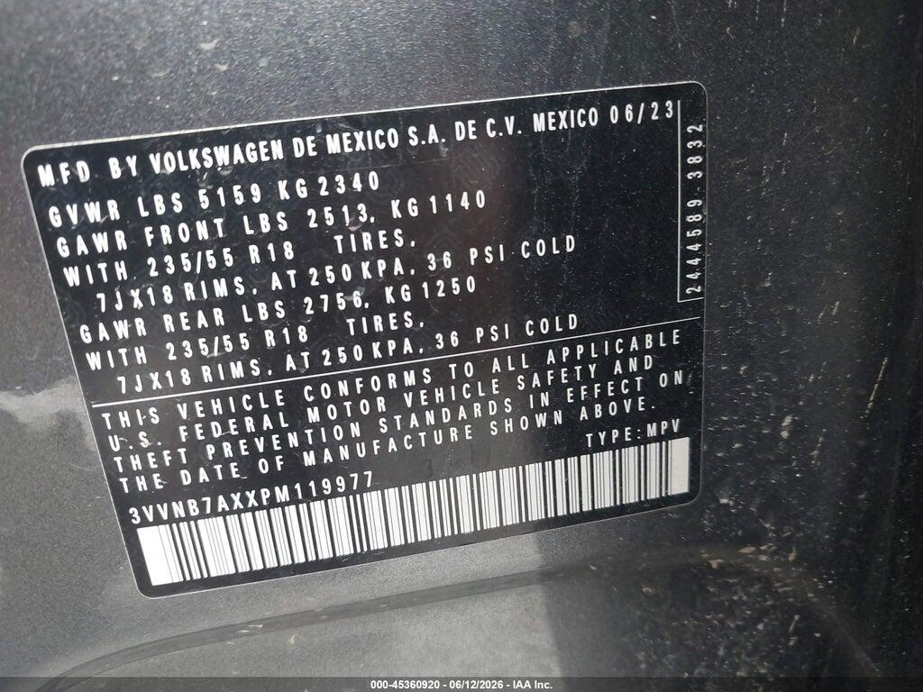 3VVNB7AXXPM119977 2023 VOLKSWAGEN TIGUAN photo no. 9