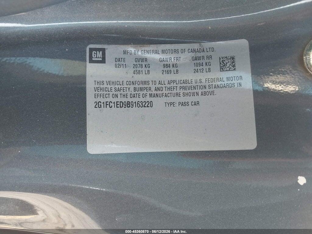 2G1FC1ED9B9163220 2011 CHEVROLET CAMARO photo no. 9