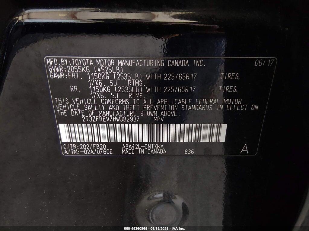 2T3ZFREV7HW382937 2017 TOYOTA RAV4 photo no. 9