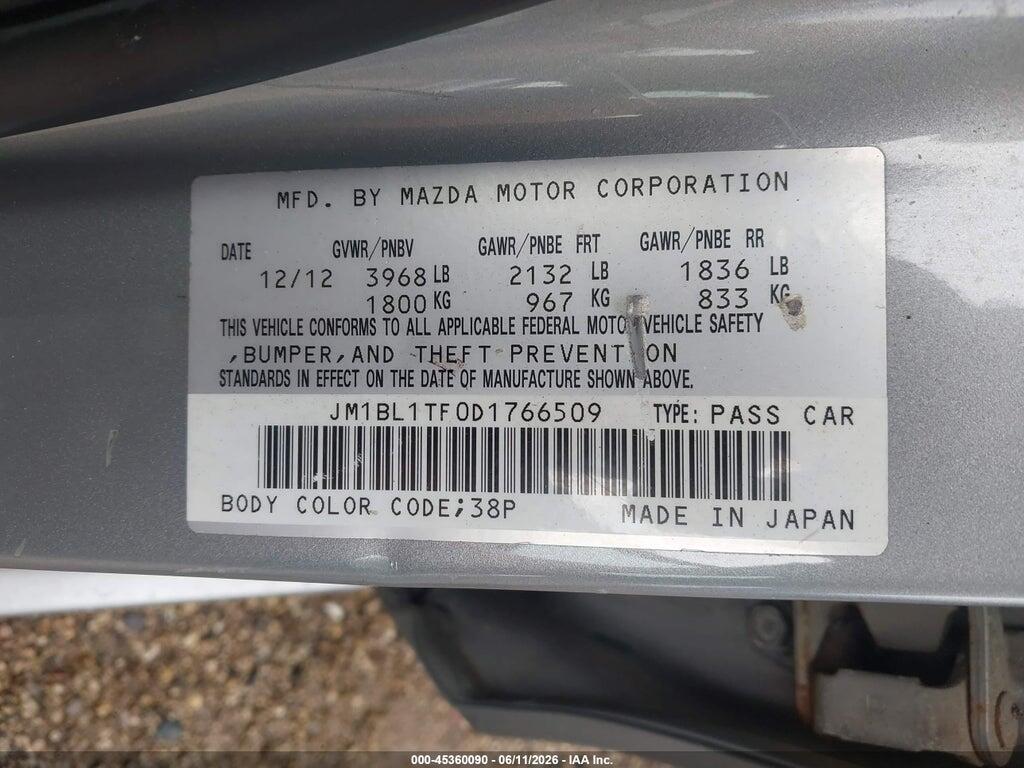 JM1BL1TF0D1766509 2013 MAZDA MAZDA3 photo no. 9