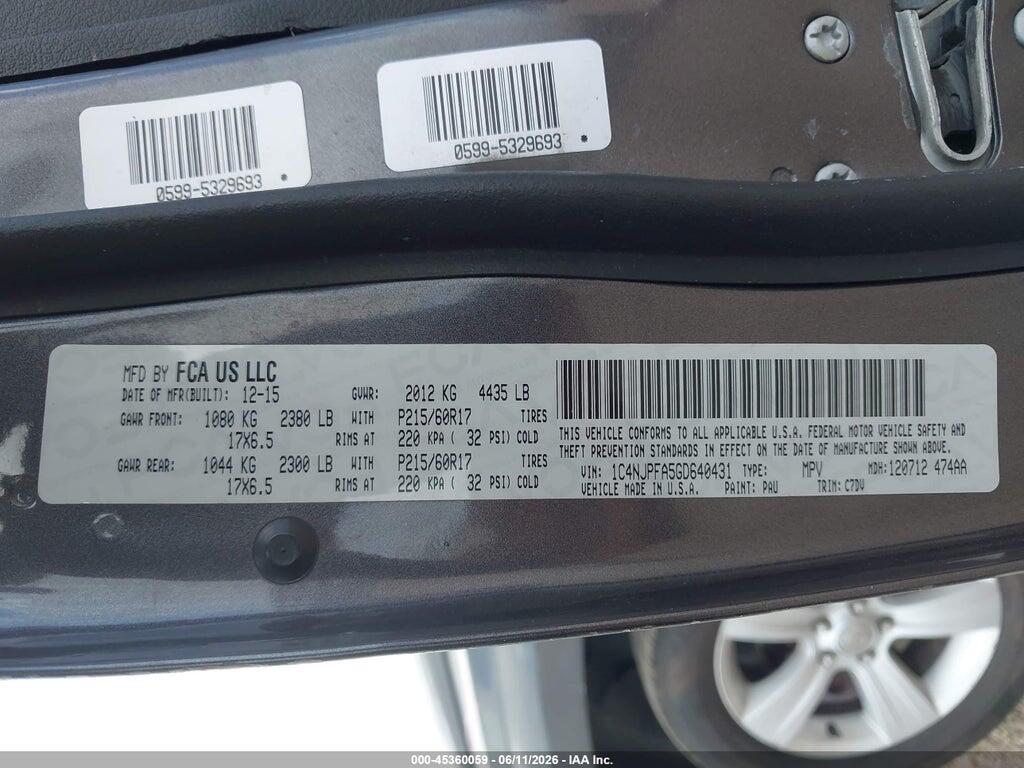 1C4NJPFA5GD640431 2016 JEEP PATRIOT photo no. 9