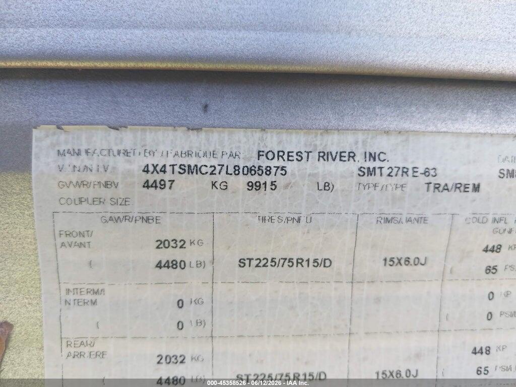 4X4TSMC27L8065875 2020 FOREST RIVER SALEM M-27RE photo no. 9